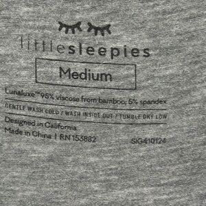 Little Sleepies Men’s Heather Gray Short Sleeve Bamboo  Tee Shirt Size M